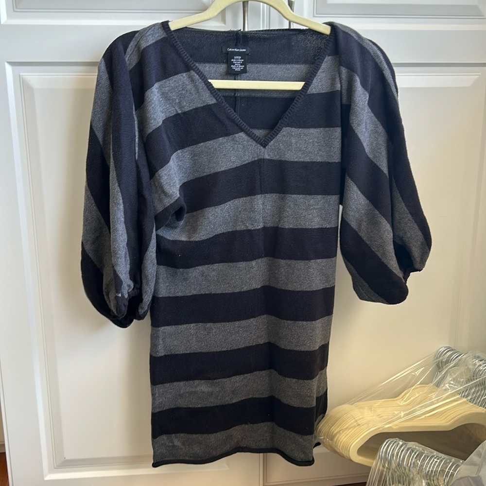 Sweater dress great with leggings.